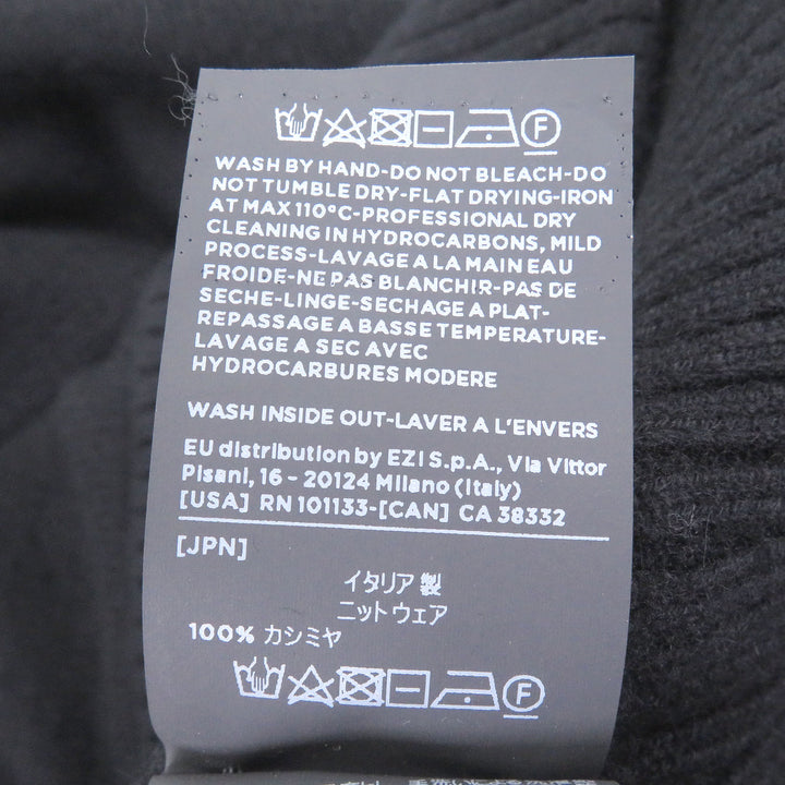 Excellent Zegna hoodie Oasi cashmere pullover knit black cashmere mens 48