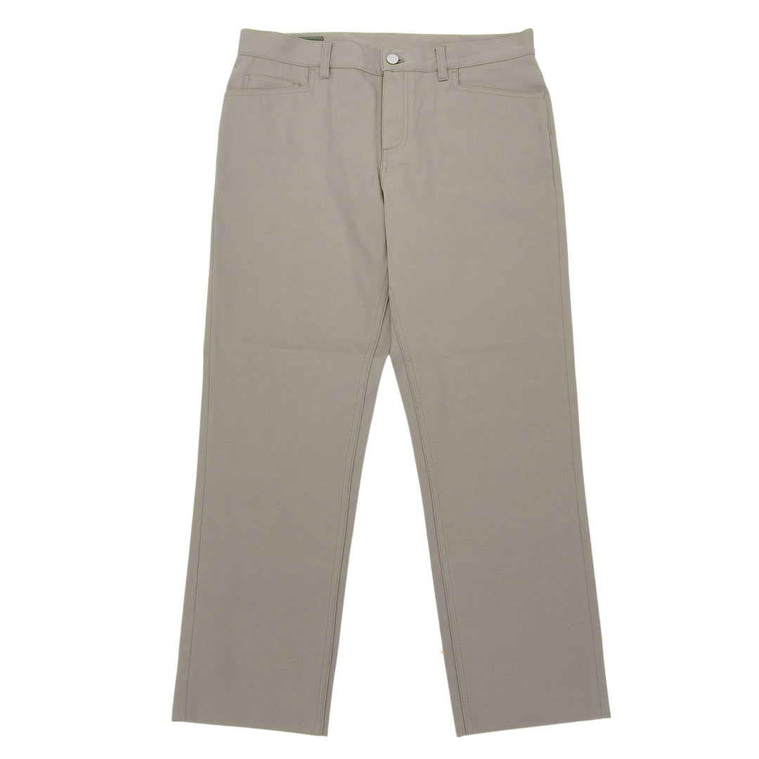 Great HERMES Pants Sellier buttons, leather patch, button fly. khaki mens 44