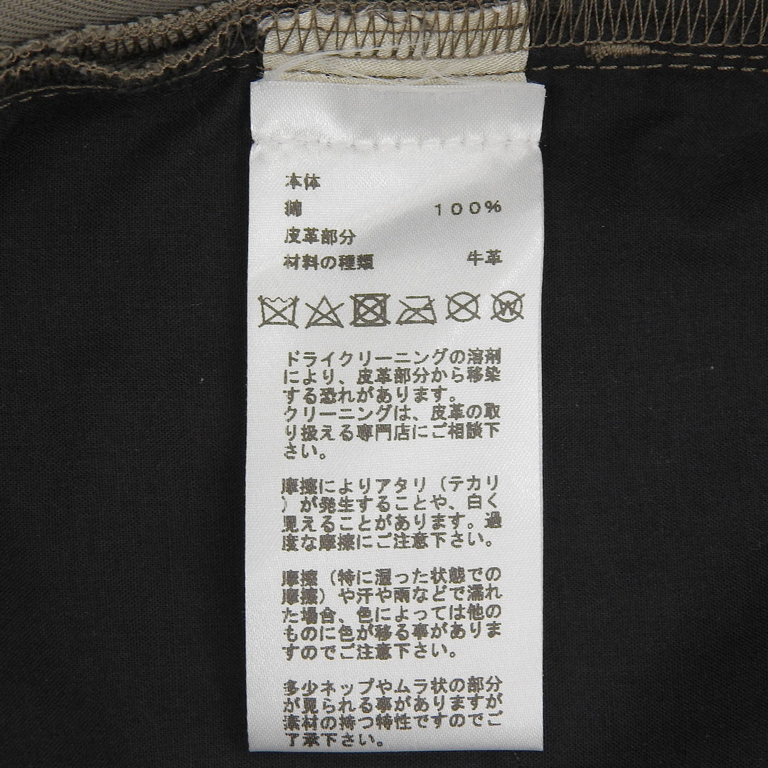 Great HERMES Pants Sellier buttons, leather patch, button fly. khaki mens 44