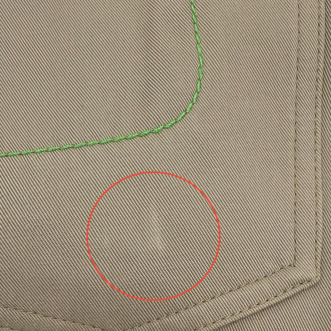 Great HERMES Pants Sellier buttons, leather patch, button fly. khaki mens 44