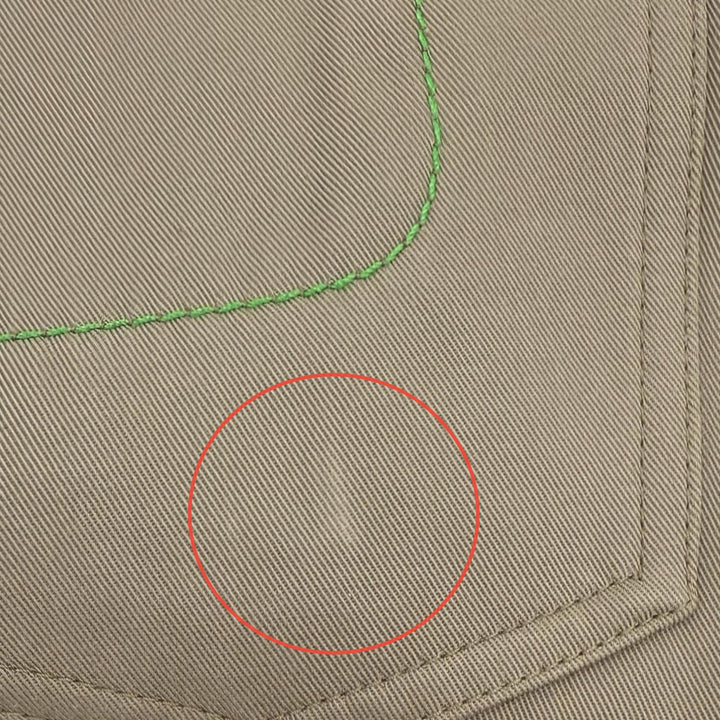 Great HERMES Pants Sellier buttons, leather patch, button fly. khaki mens 44