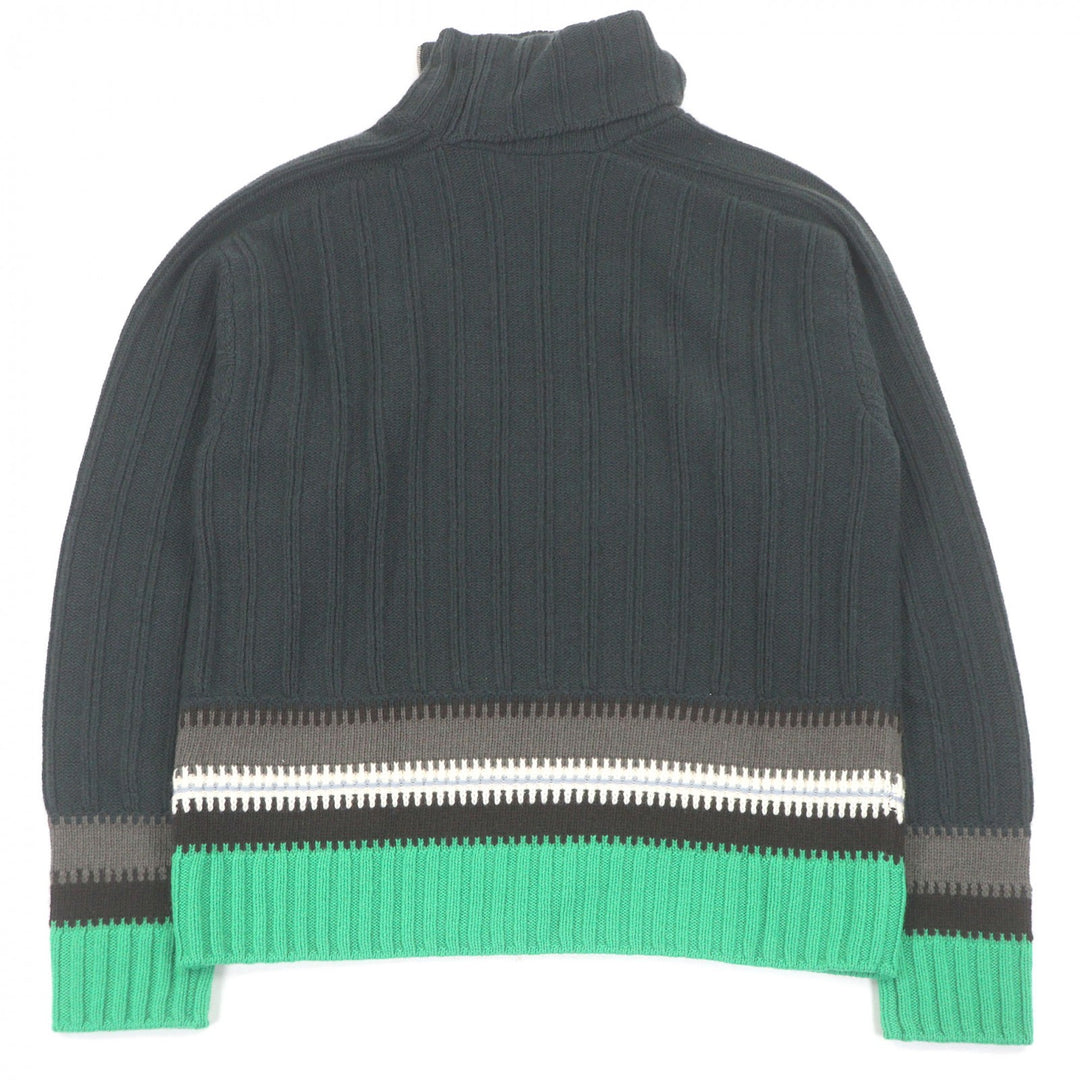 Excellent HERMES sweater Layered turtleneck green hair mens M