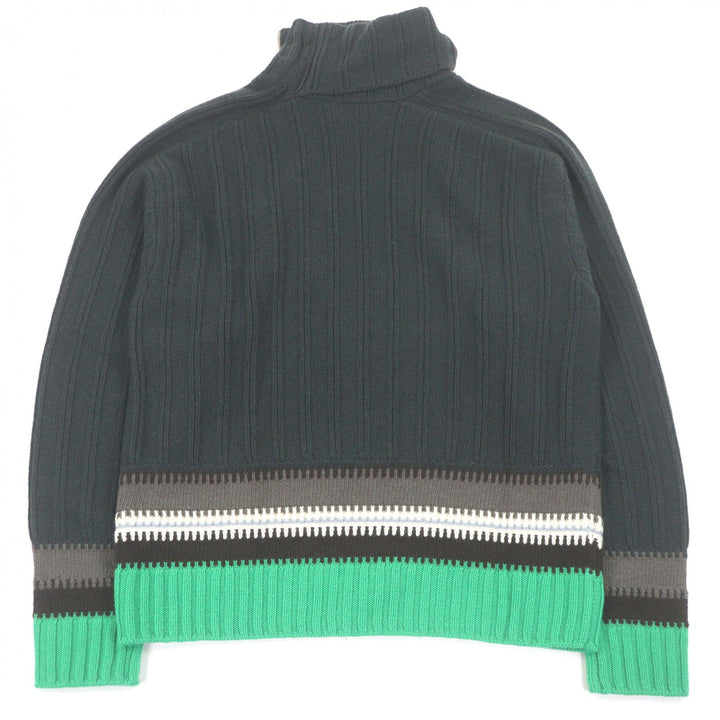 Excellent HERMES sweater Layered turtleneck green hair mens M