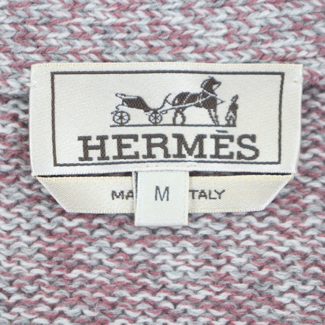 Pristine HERMES cardigan Pink cashmere mens M