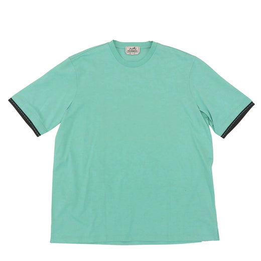 Pristine HERMES Short sleeve T-shirt Light blue cotton mens M