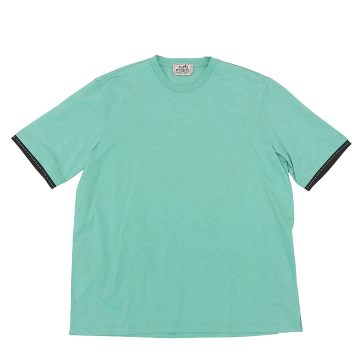 Pristine HERMES Short sleeve T-shirt Light blue cotton mens M
