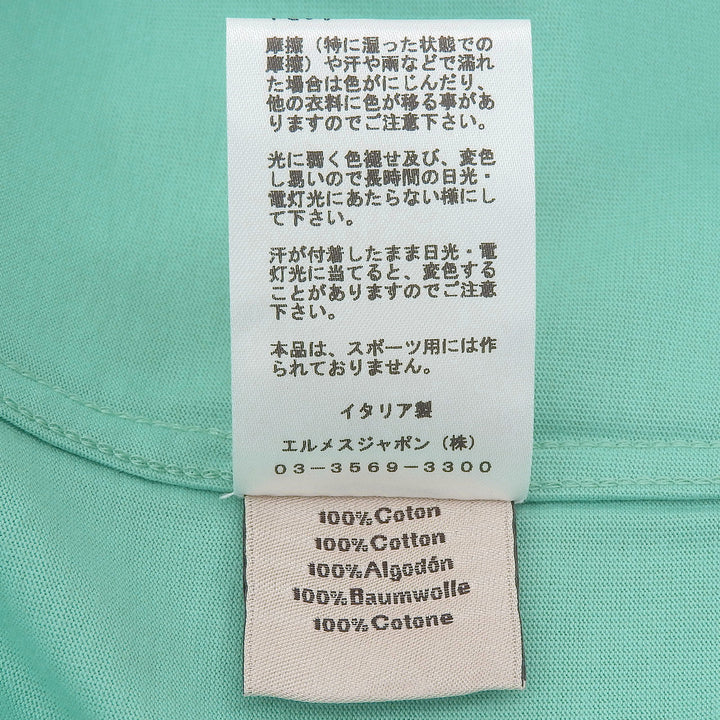 Pristine HERMES Short sleeve T-shirt Light blue cotton mens M