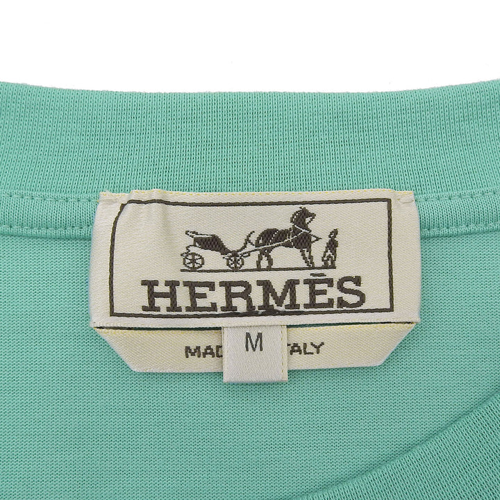 Pristine HERMES Short sleeve T-shirt Light blue cotton mens M