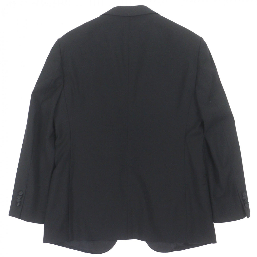 Excellent GIORGIO ARMANI two-piece set black Virgin wool mens 52