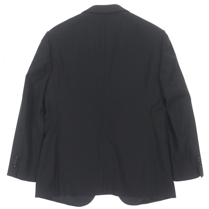 Excellent GIORGIO ARMANI two-piece set black Virgin wool mens 52