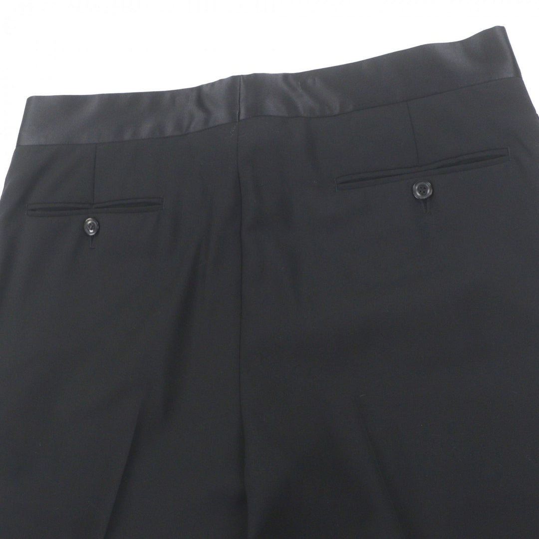 Excellent GIORGIO ARMANI two-piece set black Virgin wool mens 52