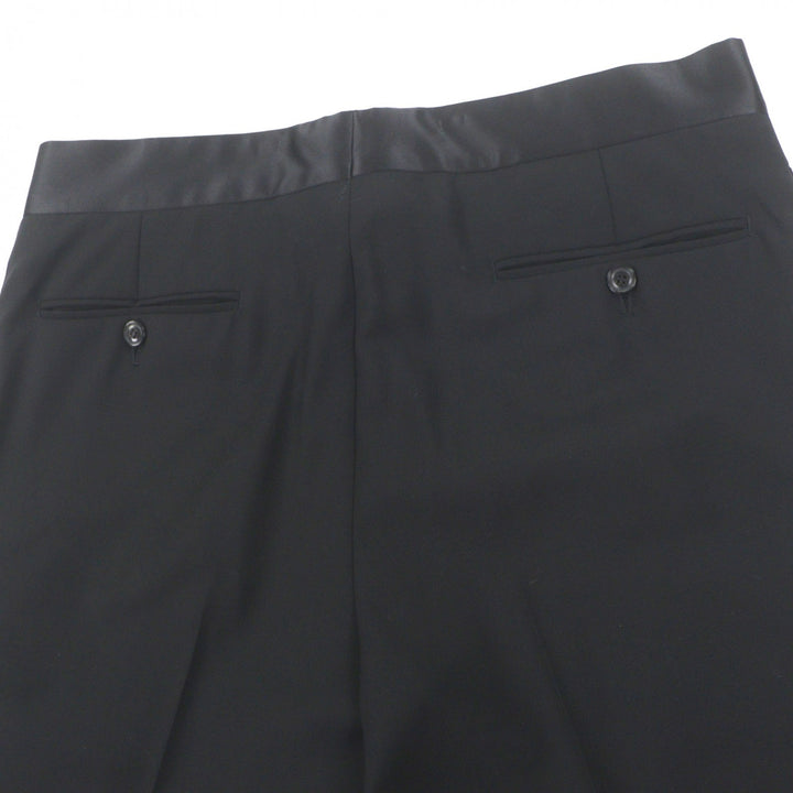 Excellent GIORGIO ARMANI two-piece set black Virgin wool mens 52
