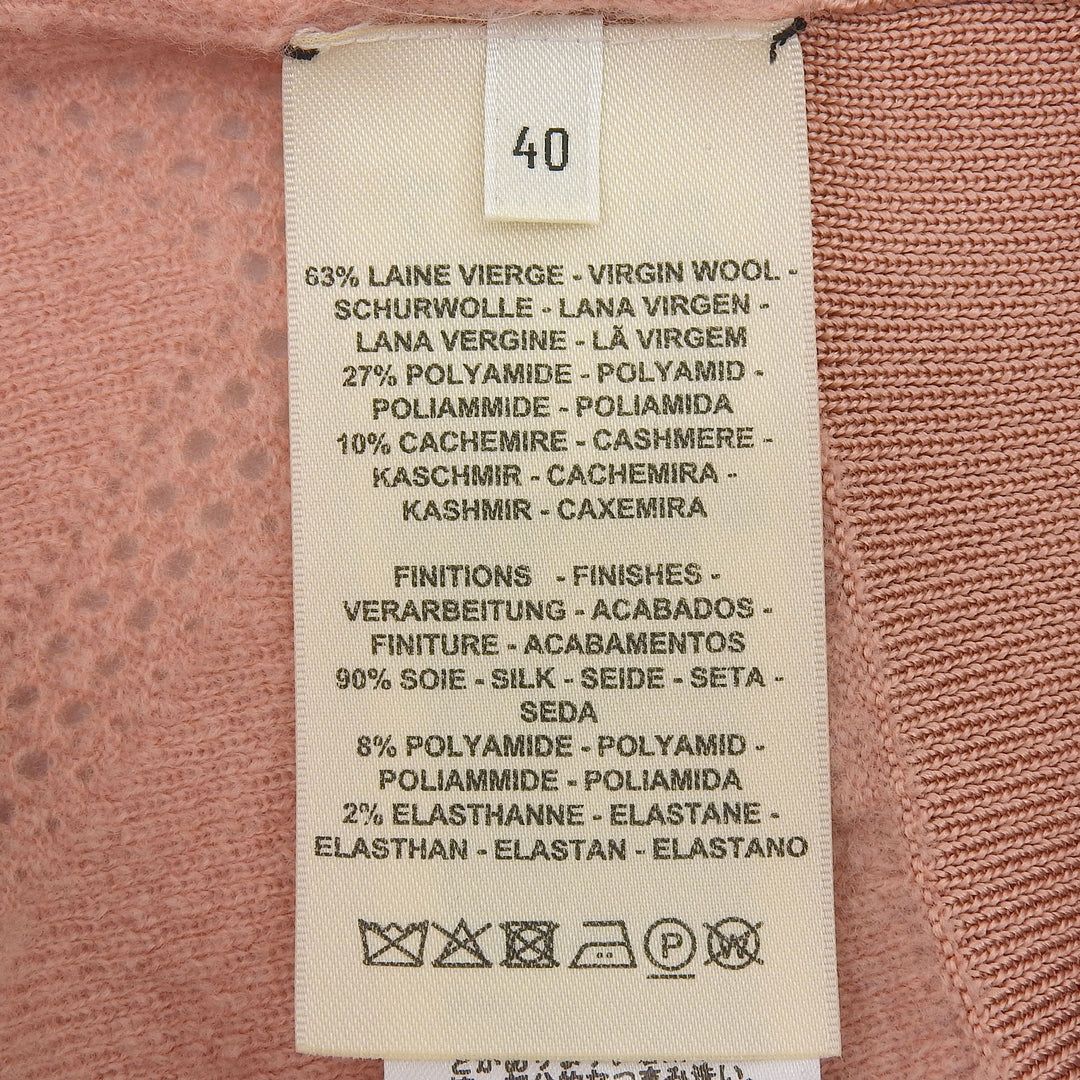 Pristine HERMES knit pink wool Women 40 2H2618DC
