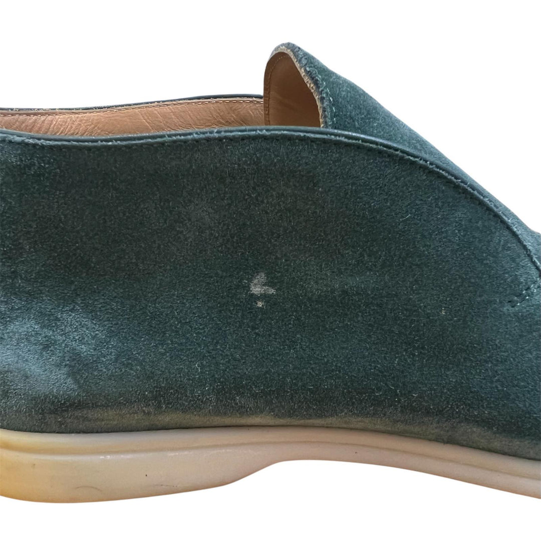 Great Loro Piana Ankle boots OPEN WALK green Suede leather mens 40.5 52629L