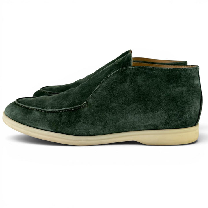 Great Loro Piana Ankle boots OPEN WALK green Suede leather mens 40.5 52629L