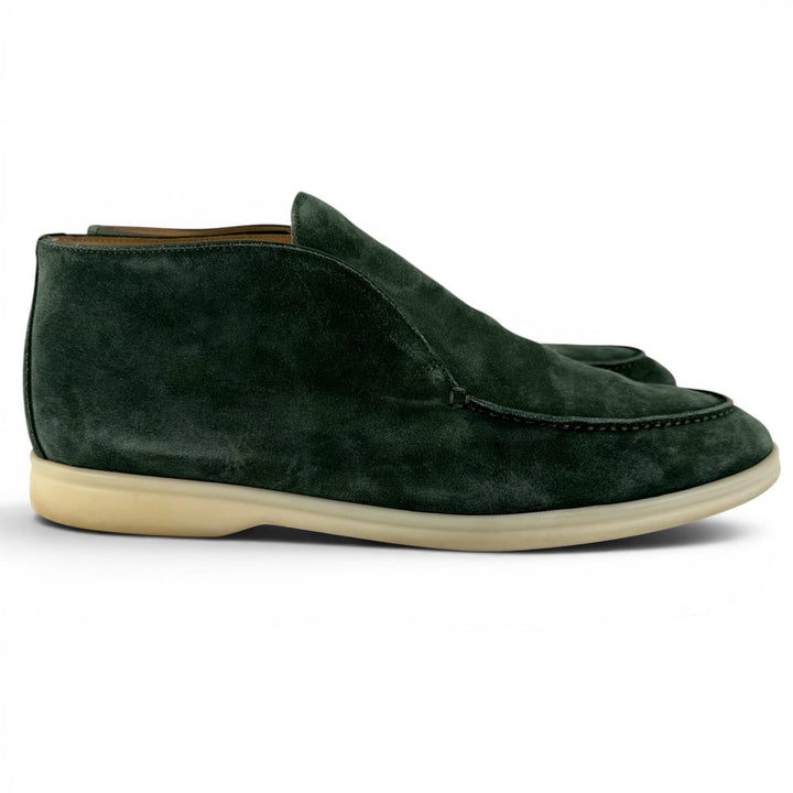 Great Loro Piana Ankle boots OPEN WALK green Suede leather mens 40.5 52629L