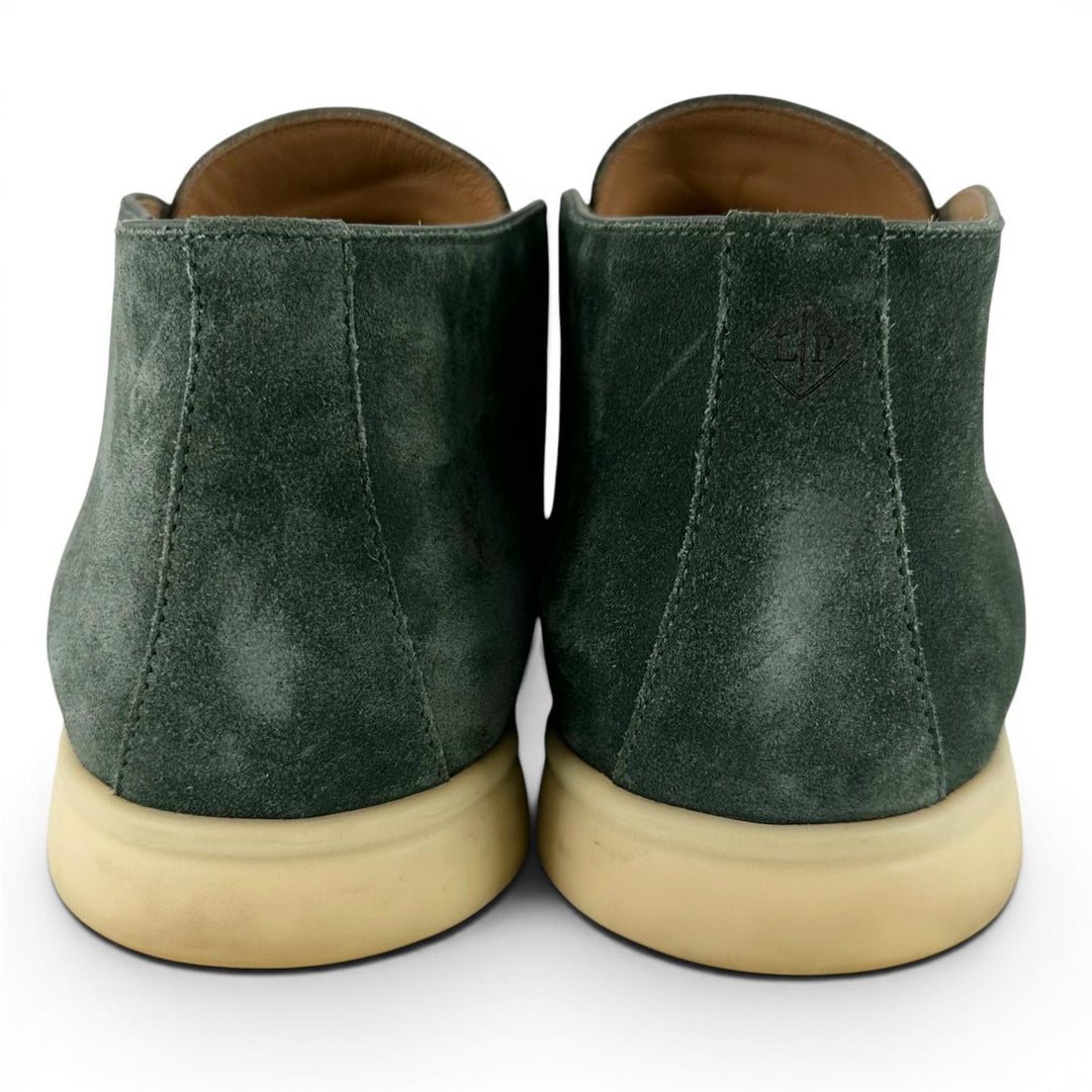 Great Loro Piana Ankle boots OPEN WALK green Suede leather mens 40.5 52629L