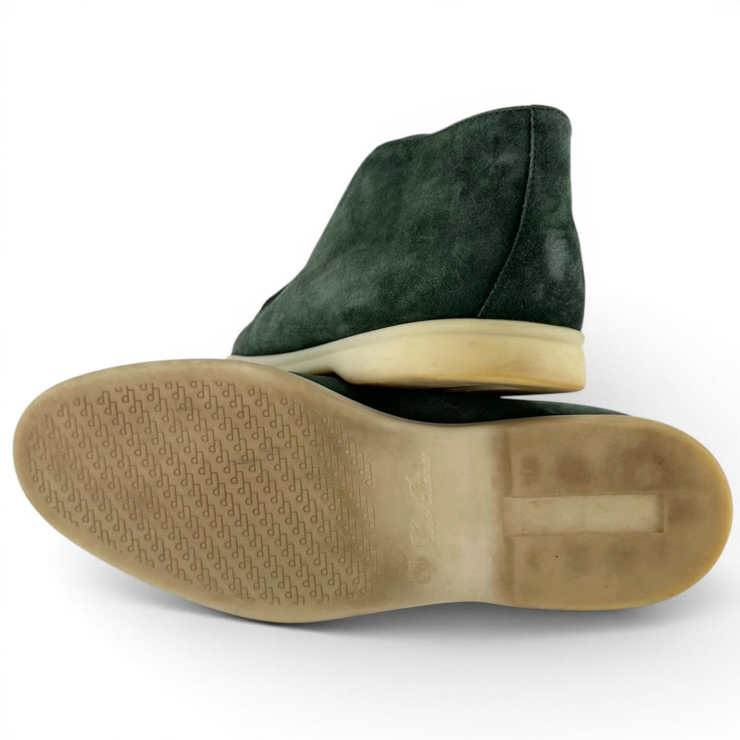 Great Loro Piana Ankle boots OPEN WALK green Suede leather mens 40.5 52629L