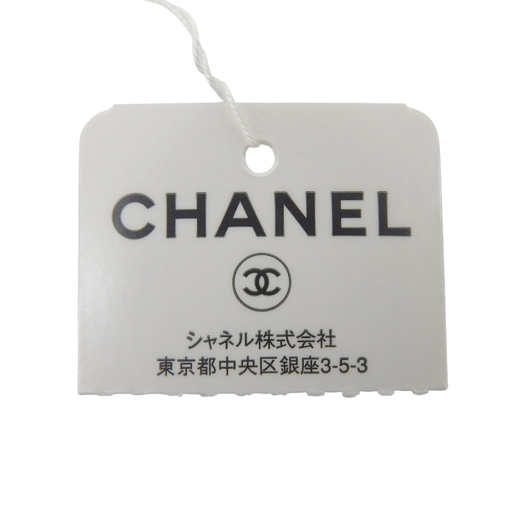 Pristine CHANEL tie COCO MarkPattern all-over print black silk mens