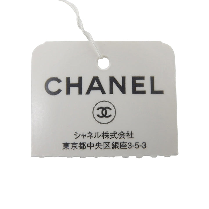 Pristine CHANEL tie COCO MarkPattern all-over print black silk mens