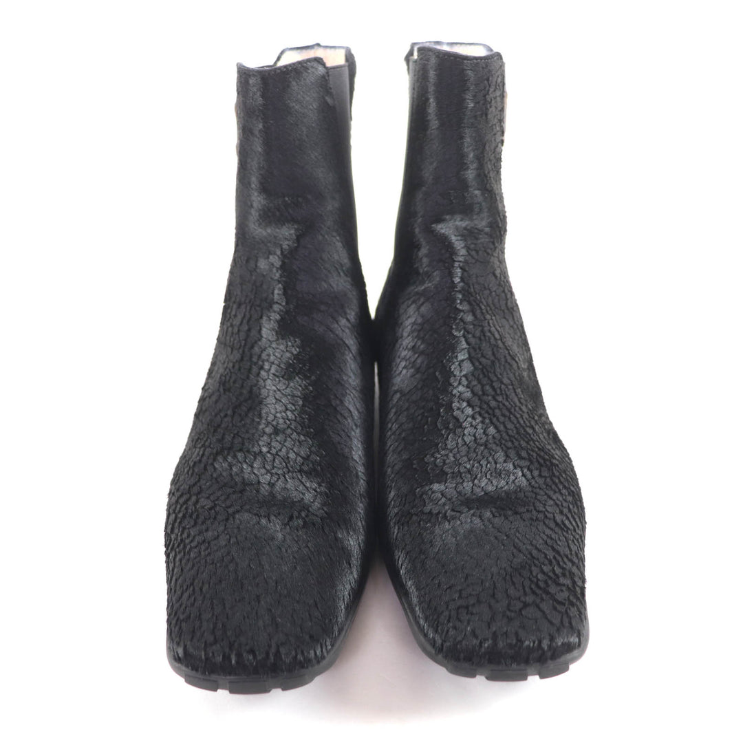 Excellent CHANEL Ankle boots black Harako Women 37