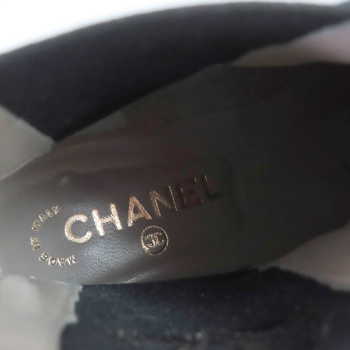 Excellent CHANEL Ankle boots black Harako Women 37