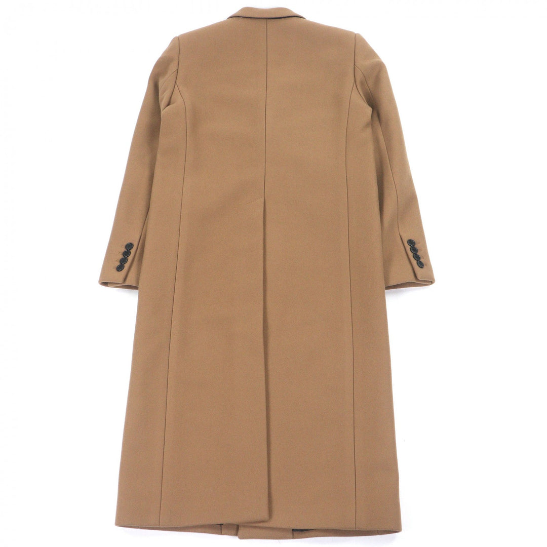 Great CELINE Chester coat 2M257758E Logo button Brown hair mens 44