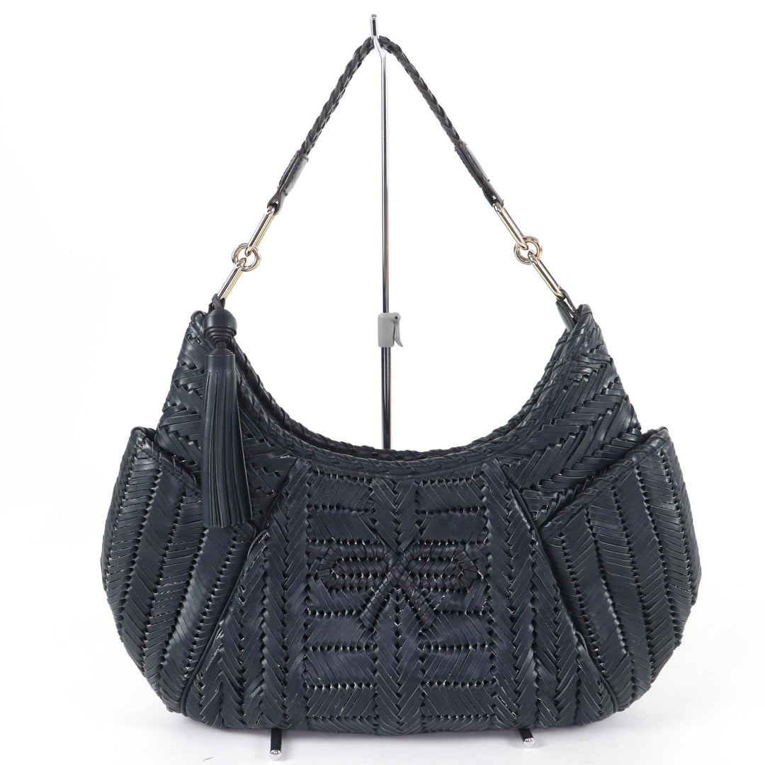 Great ANYA HINDMARCH Handbag Neeson Hobo Bag Leather Dark gray leather Women