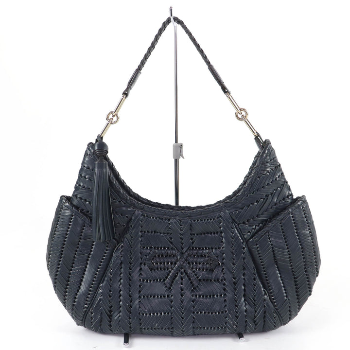 Great ANYA HINDMARCH Handbag Neeson Hobo Bag Leather Dark gray leather Women