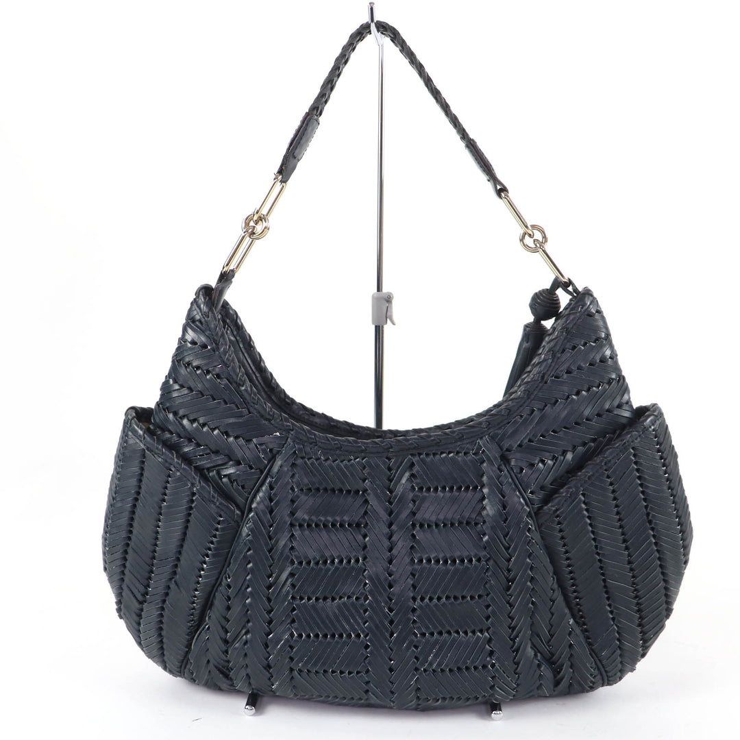Great ANYA HINDMARCH Handbag Neeson Hobo Bag Leather Dark gray leather Women