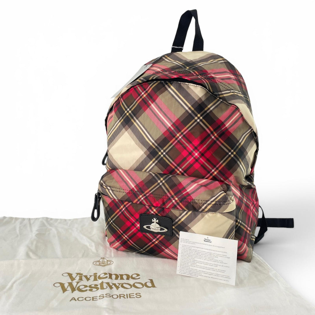 Pristine Vivienne Westwood Backpack Â· Daypack Orb Tartan Check Synthetic