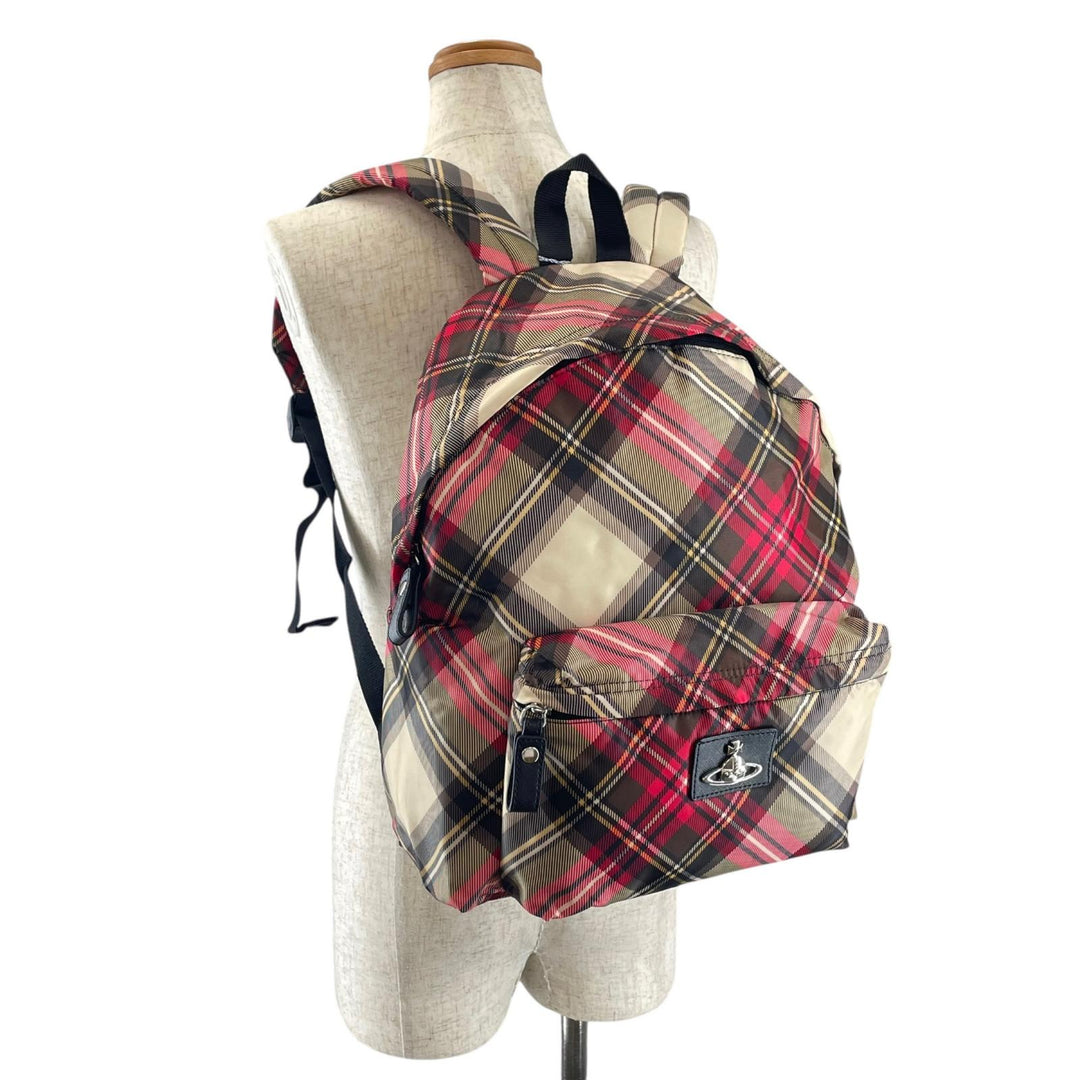Pristine Vivienne Westwood Backpack Â· Daypack Orb Tartan Check Synthetic