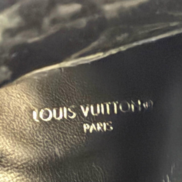 Excellent LOUIS VUITTON Ankle boots Silhouette line leather Women 37 1A8559