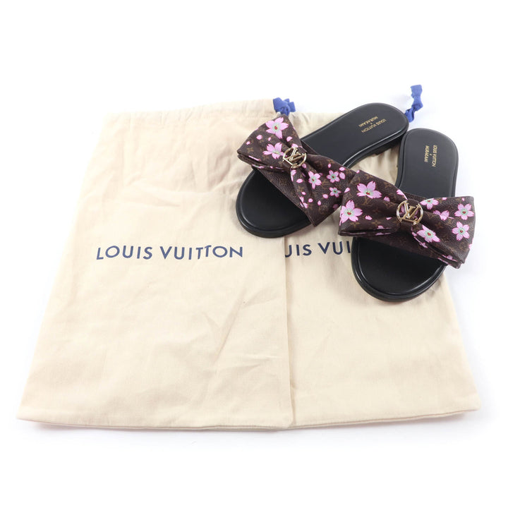 Pristine LOUIS VUITTON Sandals Brown leather Women 38 1AGVXU