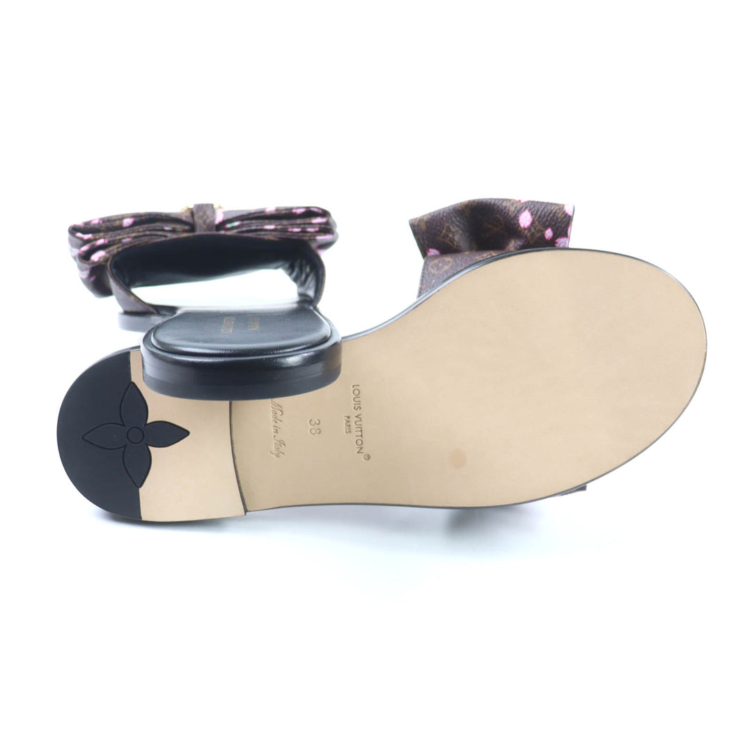 Pristine LOUIS VUITTON Sandals Brown leather Women 38 1AGVXU