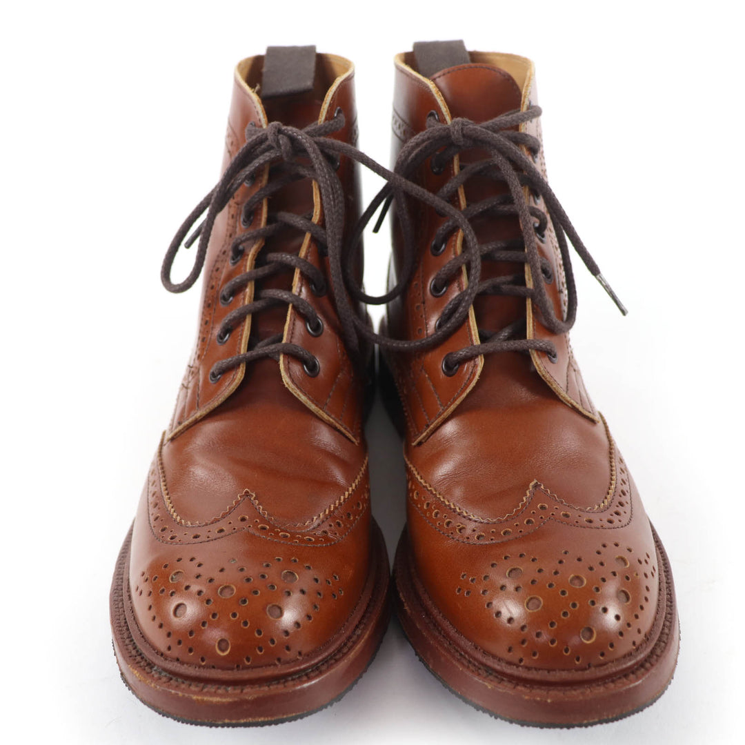 Great Tricker's boots Moulton Wingtip Country Boots Leather Brown Women L5780