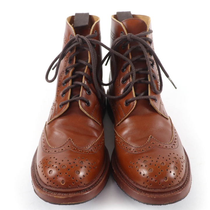 Great Tricker's boots Moulton Wingtip Country Boots Leather Brown Women L5780