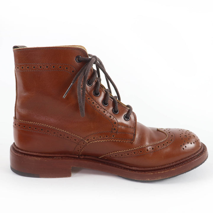 Great Tricker's boots Moulton Wingtip Country Boots Leather Brown Women L5780