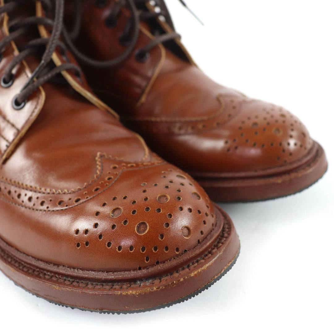 Great Tricker's boots Moulton Wingtip Country Boots Leather Brown Women L5780