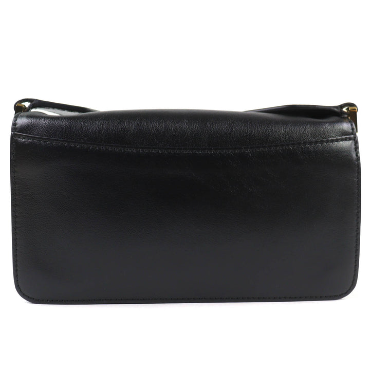 Excellent MARNI Shoulder Bag TRUNK SOFT EW logo black leather Women SBMP0124Q6