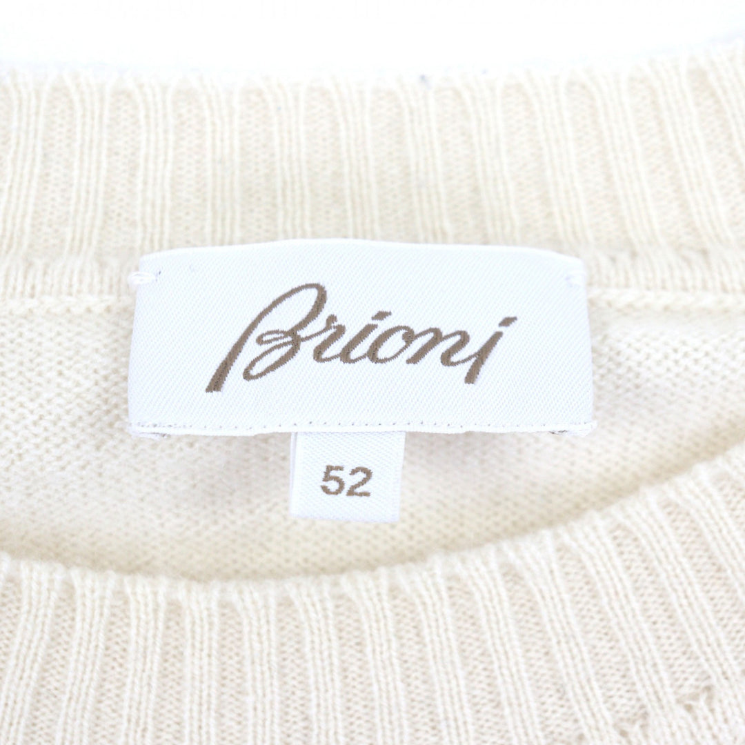Great Brioni sweater Ivory cashmere mens 52