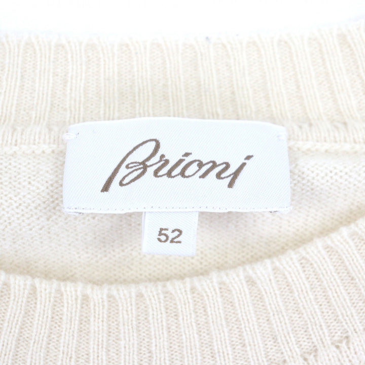 Great Brioni sweater Ivory cashmere mens 52