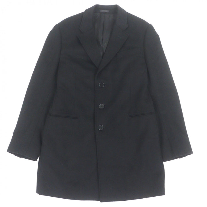 Great ARMANI COLLEZIONI Chester coat Water-repellent single black wool mens 52
