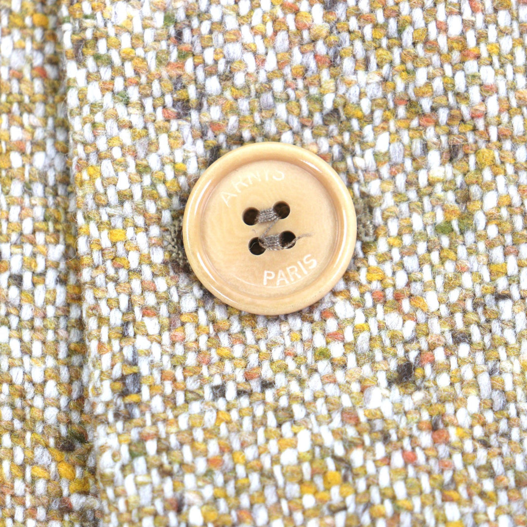 Great ARNYS PARIS tailored jacket JEAN G yellow wool mens 54