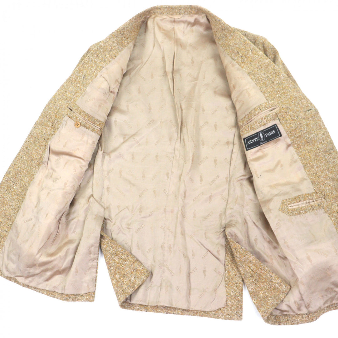 Great ARNYS PARIS tailored jacket JEAN G yellow wool mens 54