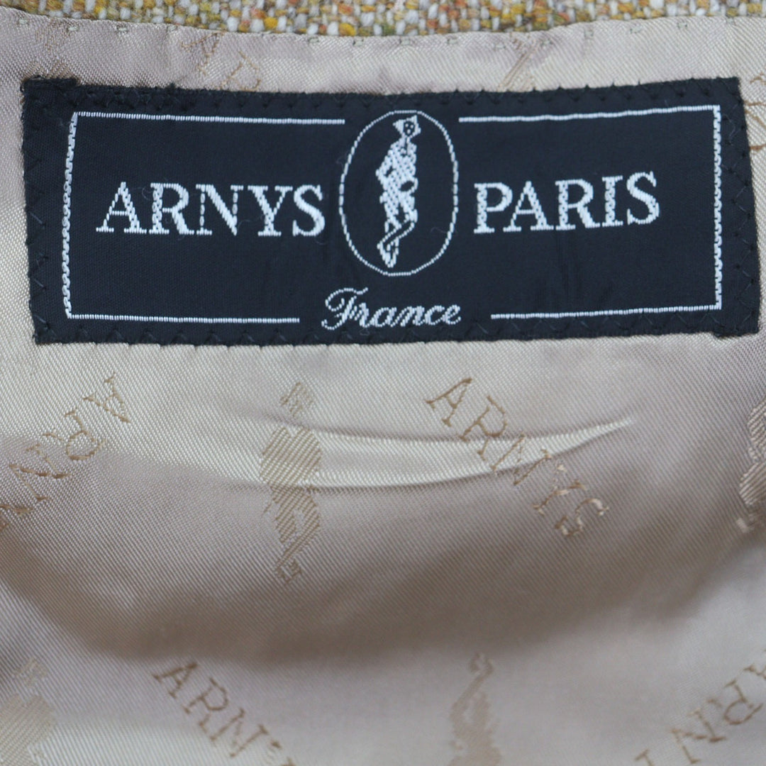Great ARNYS PARIS tailored jacket JEAN G yellow wool mens 54
