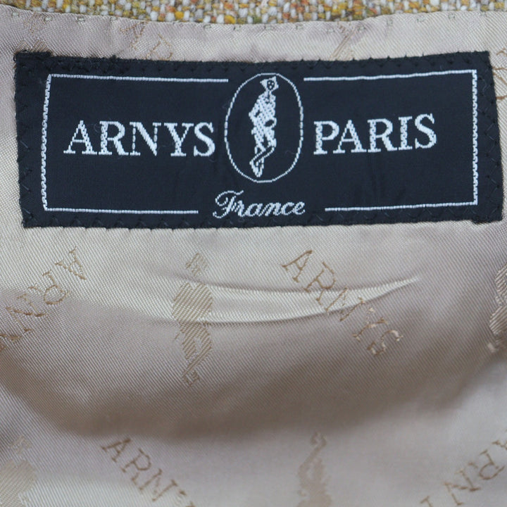 Great ARNYS PARIS tailored jacket JEAN G yellow wool mens 54
