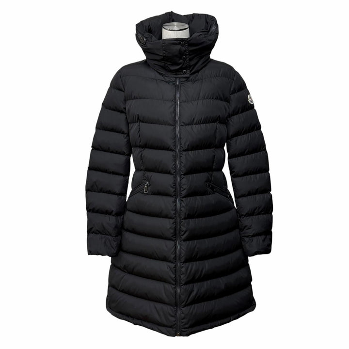 Very Good MONCLER down coat FLAMMETTE Logo patch ZIP UP black Nylon Women 3