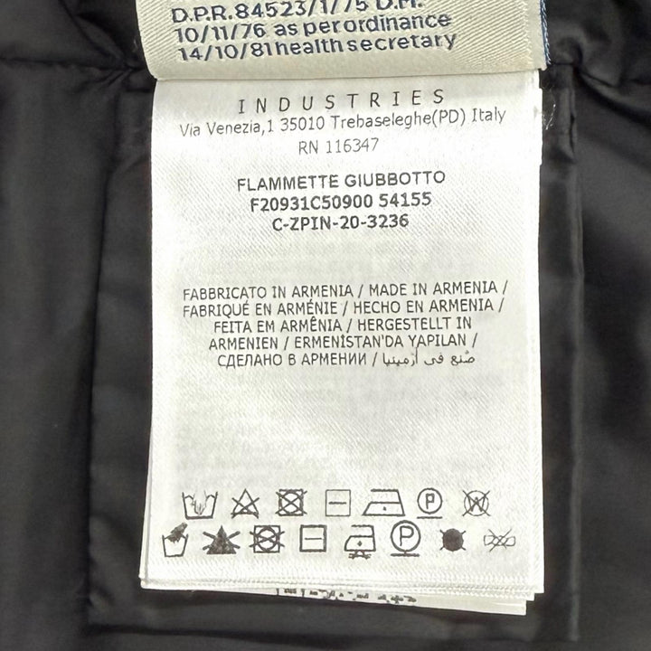 Very Good MONCLER down coat FLAMMETTE Logo patch ZIP UP black Nylon Women 3