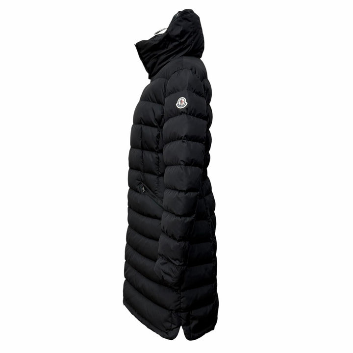 Very Good MONCLER down coat FLAMMETTE Logo patch ZIP UP black Nylon Women 3